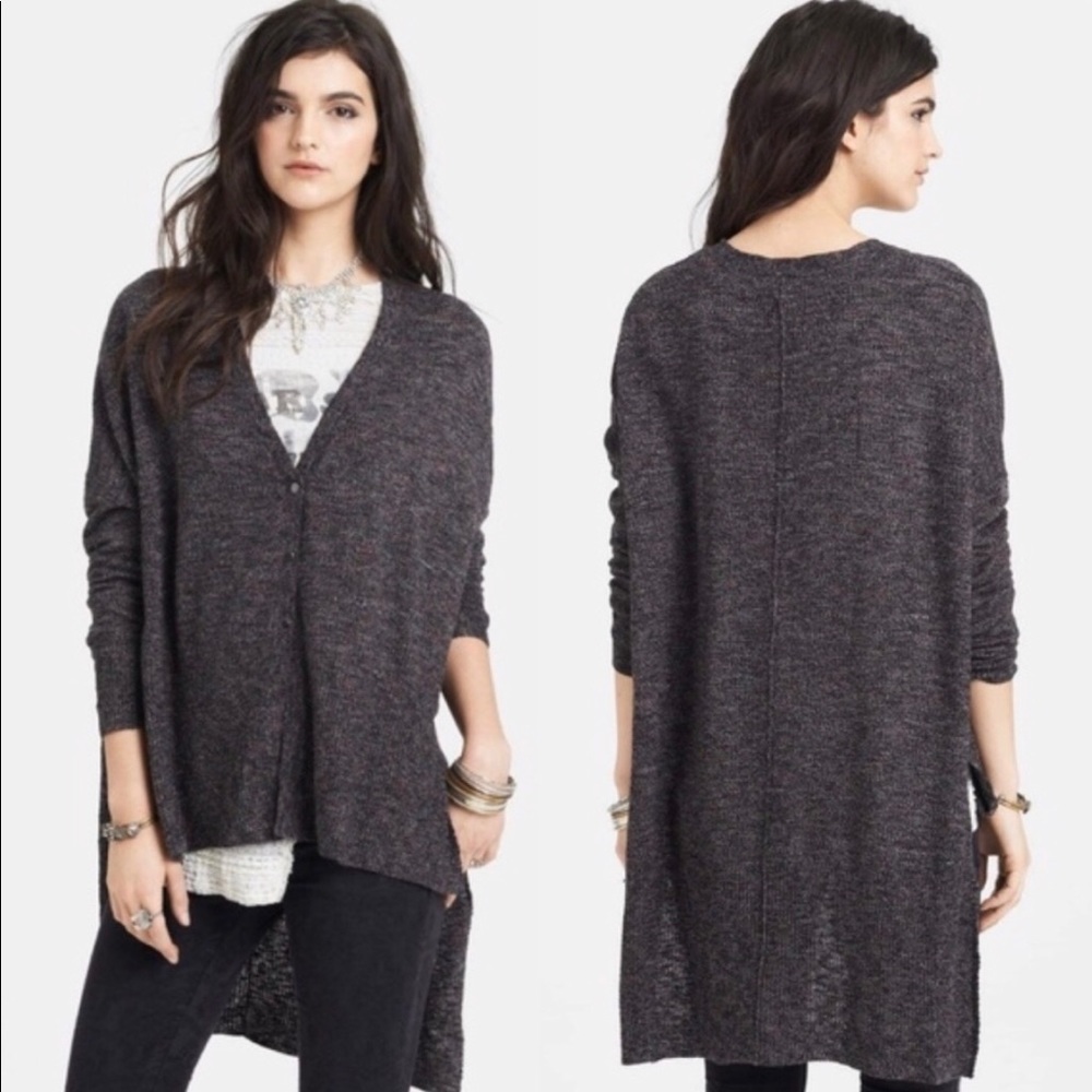 🌺FREE PEOPLE🌺 TGIF High Low Marled Cardigan